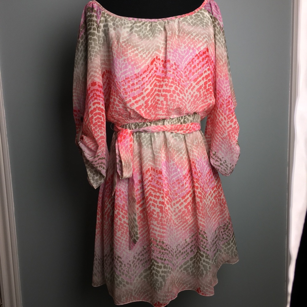Speecklers Shades of pink long sleeve dress